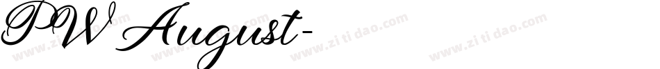 PW August字体转换